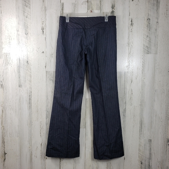 Dots gray and white pin stripe flare leg dress pants juniors size 3/4 - Picture 5 of 13